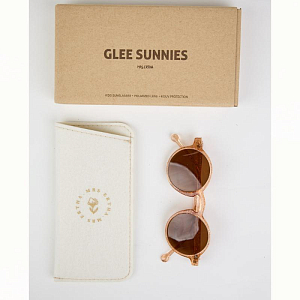 Солнцезащитные очки Mrs. Ertha "Glitter Peach", персиковые блестки